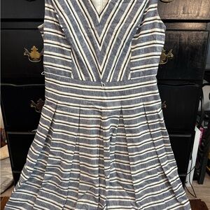 Striped V-Neck Dress